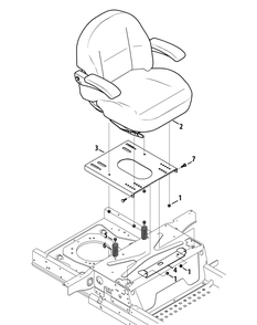 Seat Assembly Diagram and Parts List for Z-FORCELZ60 (53AGD-53AGD050)(2015) Cub Cadet Lawn Tractor